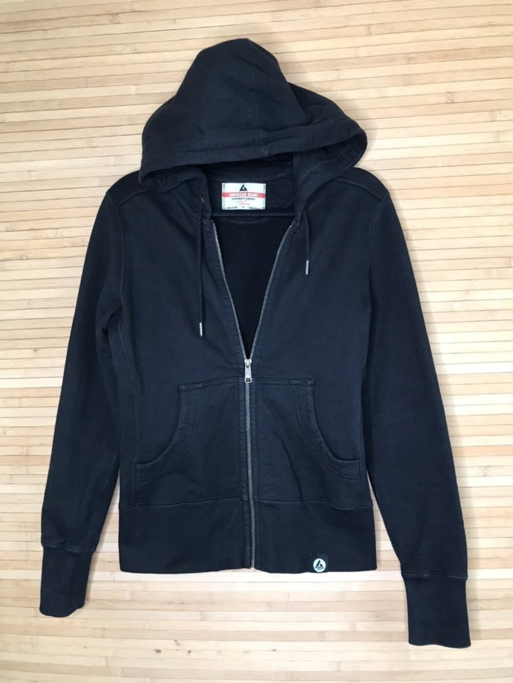 American Giant Sweatshirt Women’s Size Small Black Full Zip Hoodie Heavyweight